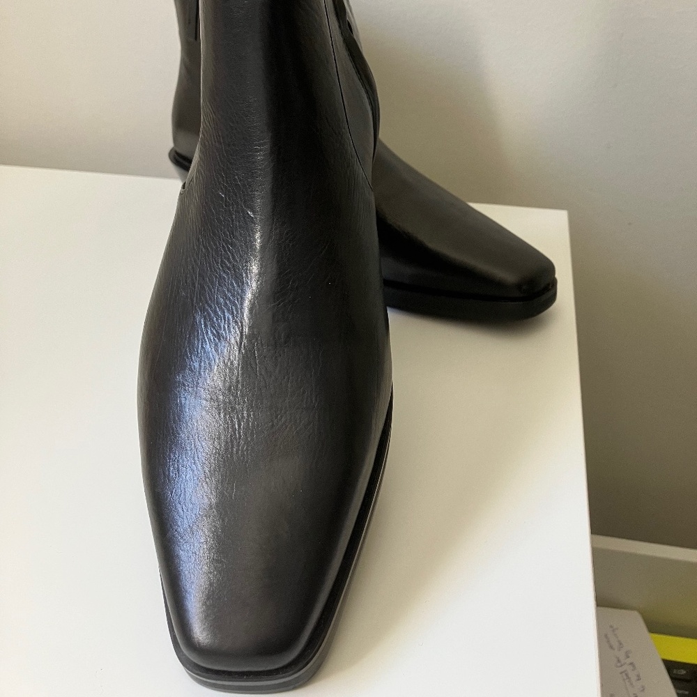 Franco Santo Women's Ankle Boot Black Leather Size 10M "A-Yeni"